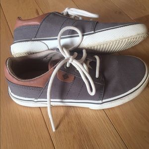 Boys Sperrys, size 12.5, olive green